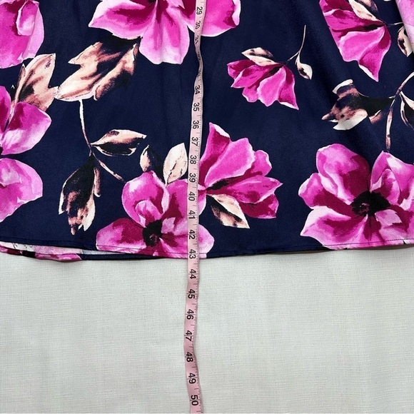 Speechless size 3 Navy Blue & Pink Floral FullMaxi Skirt NEW with tags - Picture 12 of 12